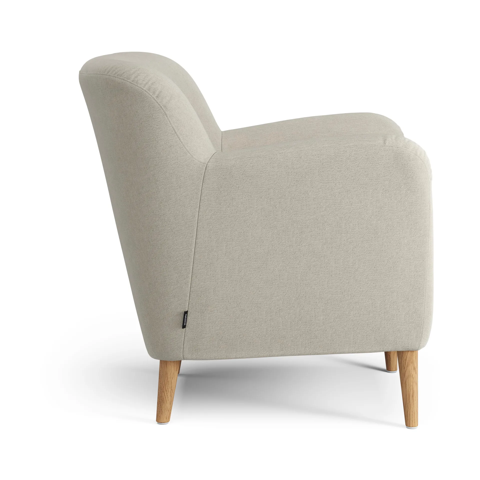 Nova fåtölj med knappar, Linara 05 Porridge-ek oljad Swedese