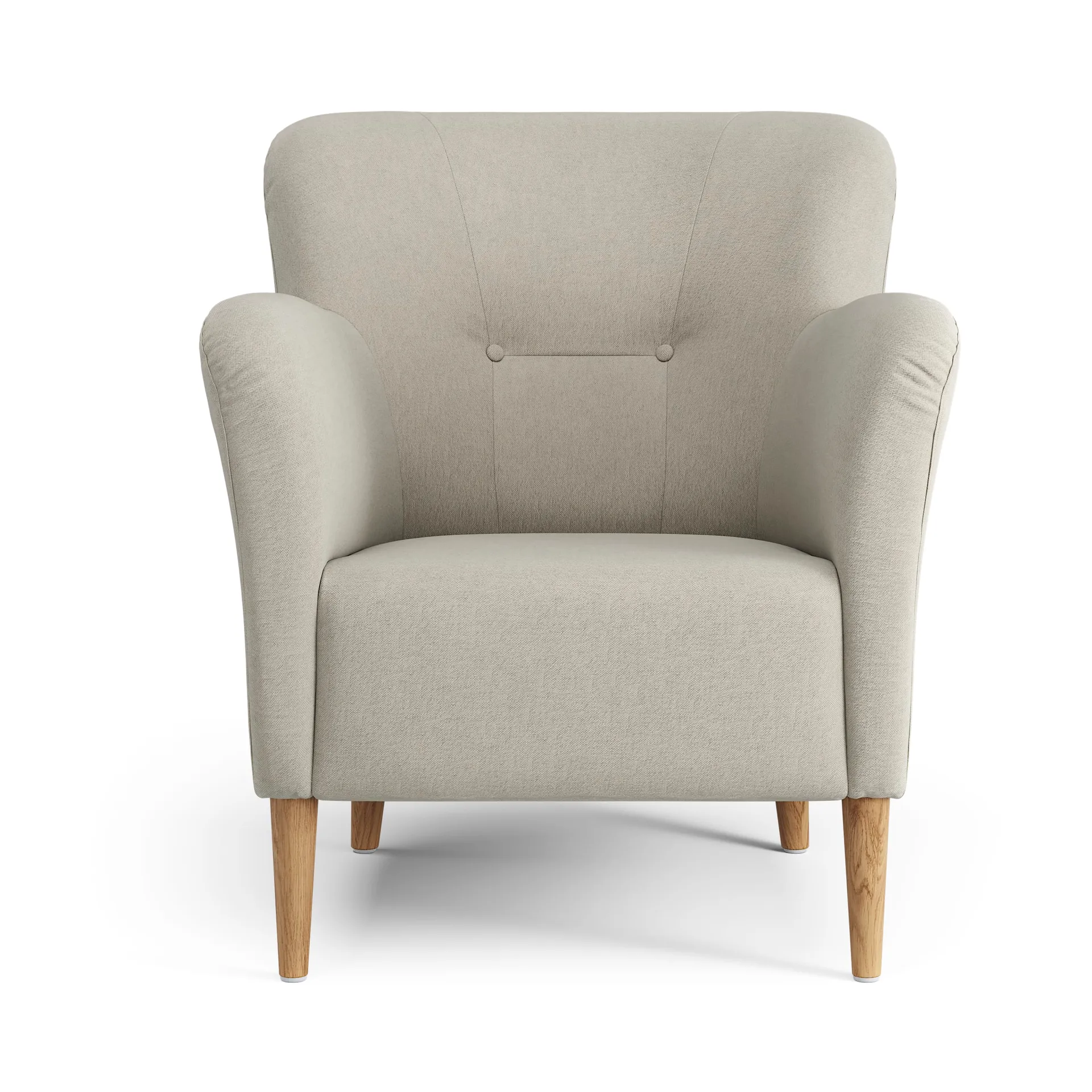 Nova fåtölj med knappar, Linara 05 Porridge-ek oljad Swedese