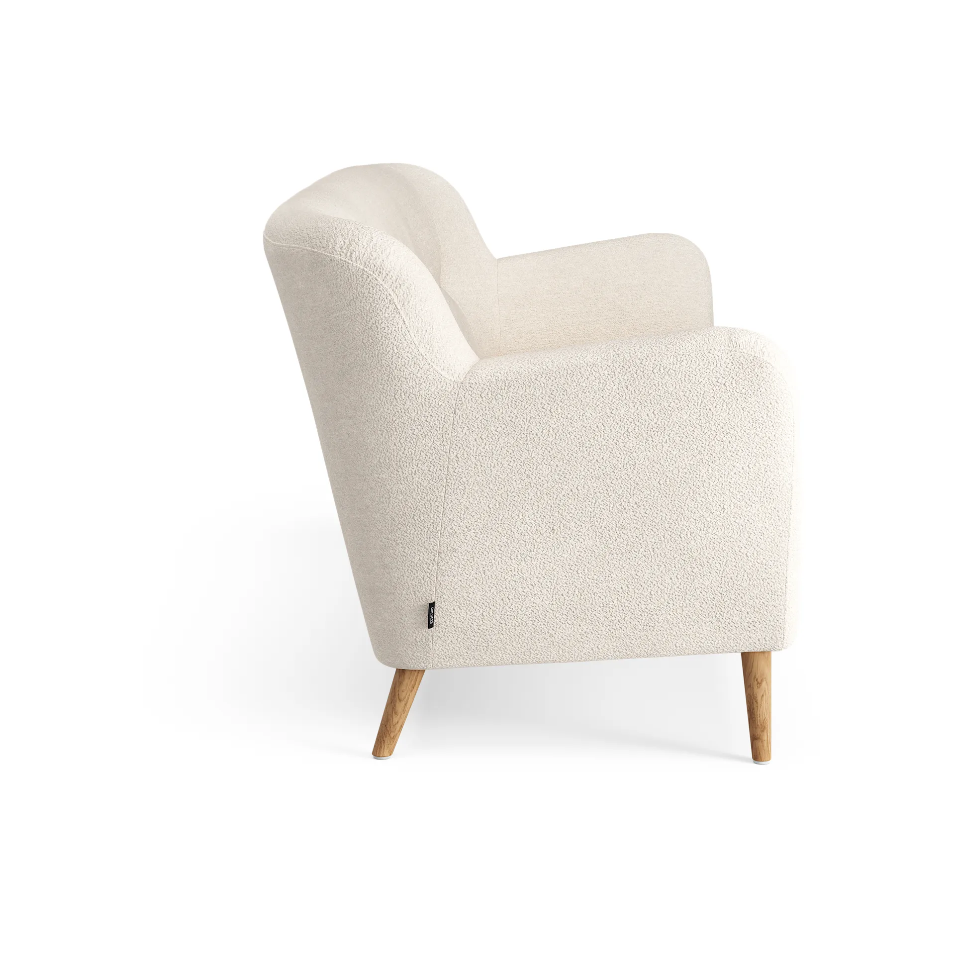 Nova soffa 3-sits 200 cm, Barnum 01 Off white-ek oljad Swedese