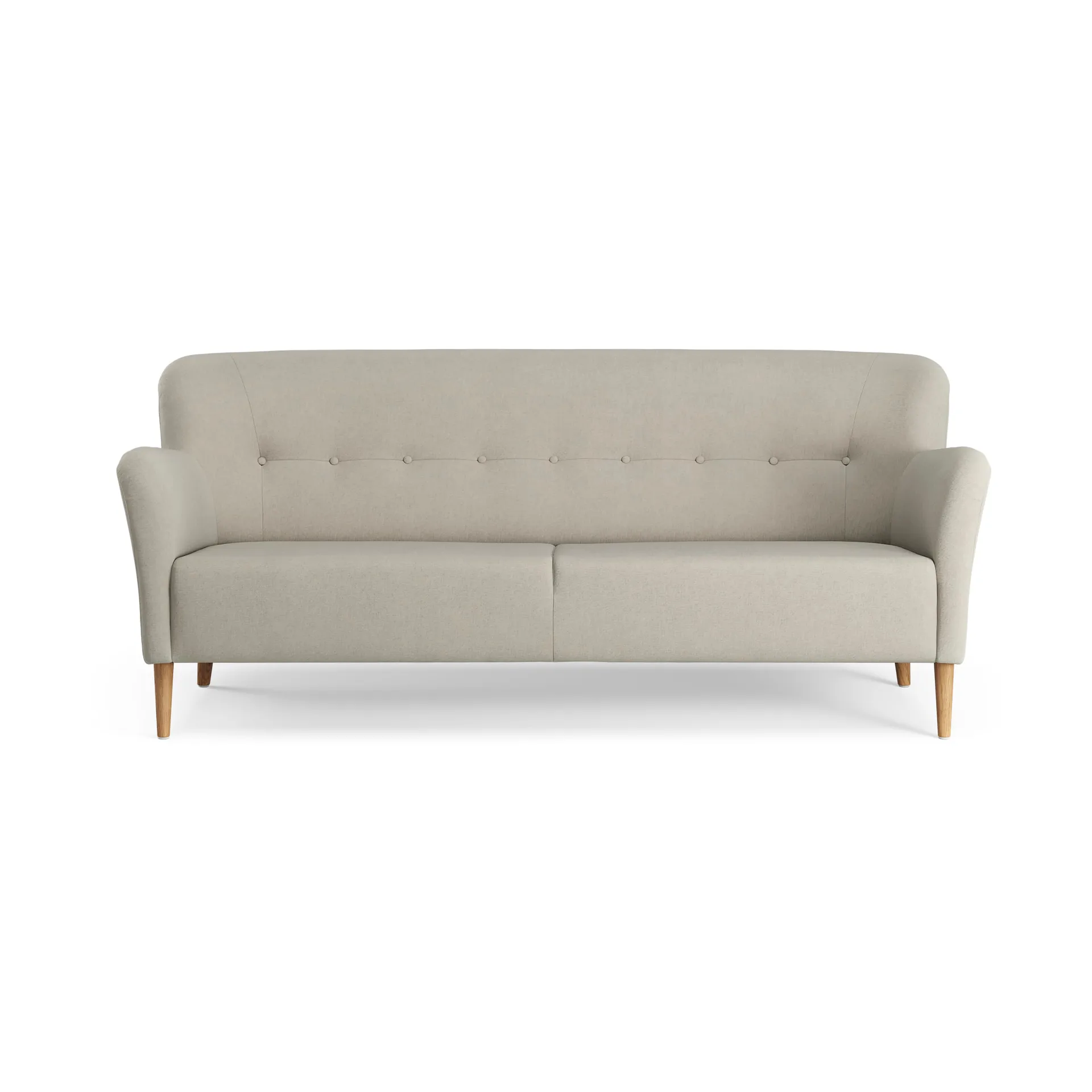 Nova soffa 3-sits med knappar 200 cm, Linara 05 Porridge-ek oljad Swedese