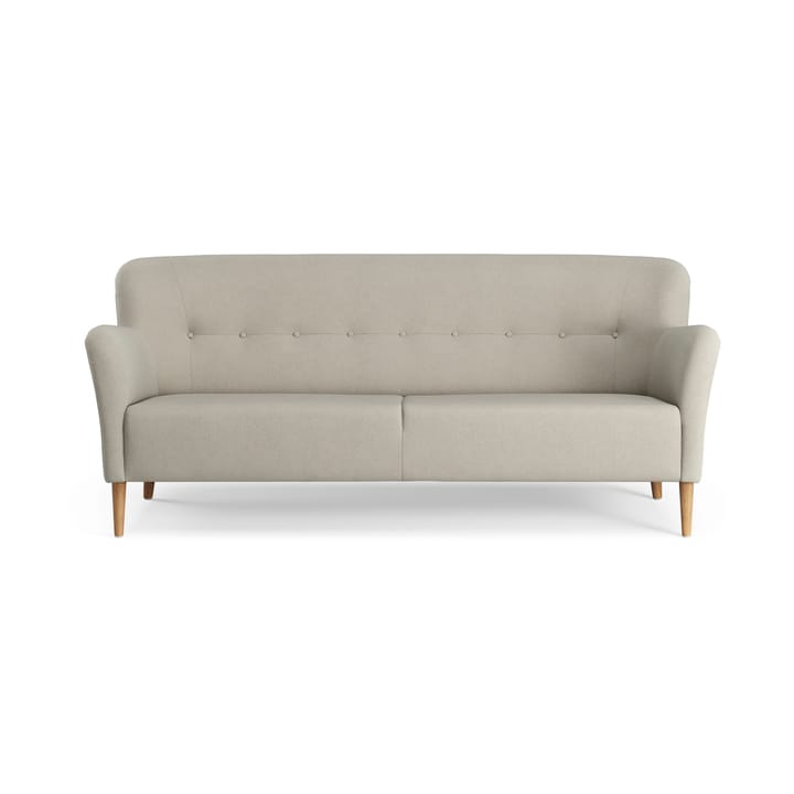 Nova soffa 3-sits med knappar 200 cm - Linara 05 Porridge-ek oljad - Swedese