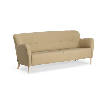 Nova soffa 3-sits med knappar 200 cm - Linara 08 Fudge-ask naturlack - Swedese