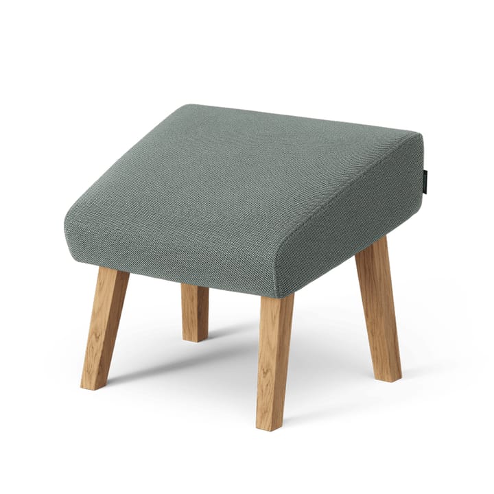 Select fotpall - tyg steelcut trio 3 0916 grön, oljade ekben - Swedese