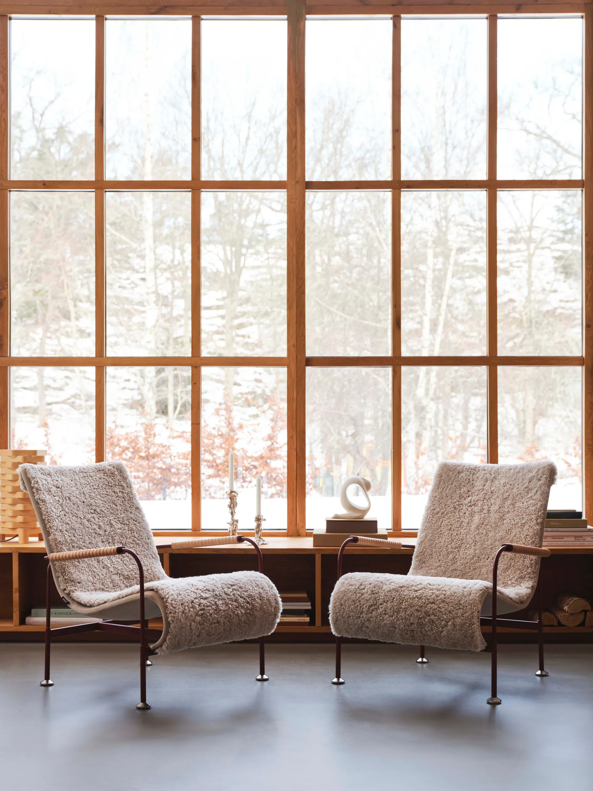 Serpentine fåtölj, Tyg Romo Linara Rye-krom-tärnsjö Cognac Swedese