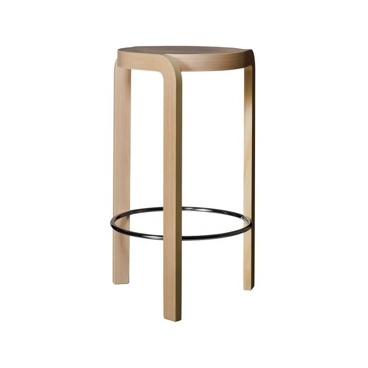 Spin barpall - ask naturlack, fotring i krom - Swedese