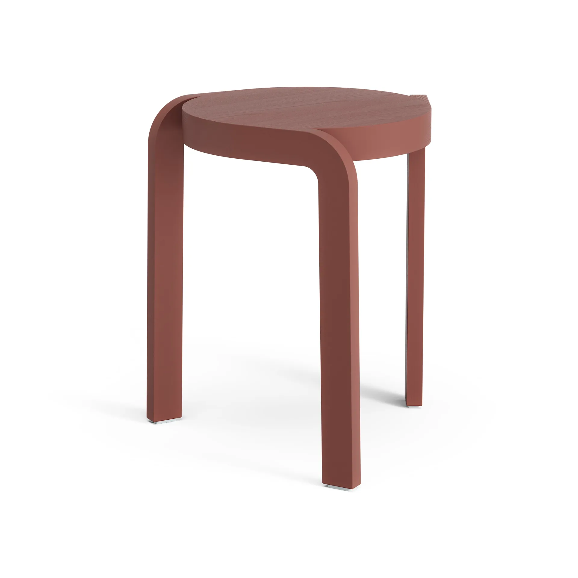 Spin rund pall H44 cm, Ask-english red, Ø32x44 cm Swedese