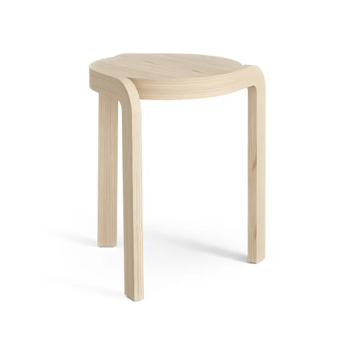 Spin rund pall H44 cm - Ask lackad, Ø32x44 cm - Swedese