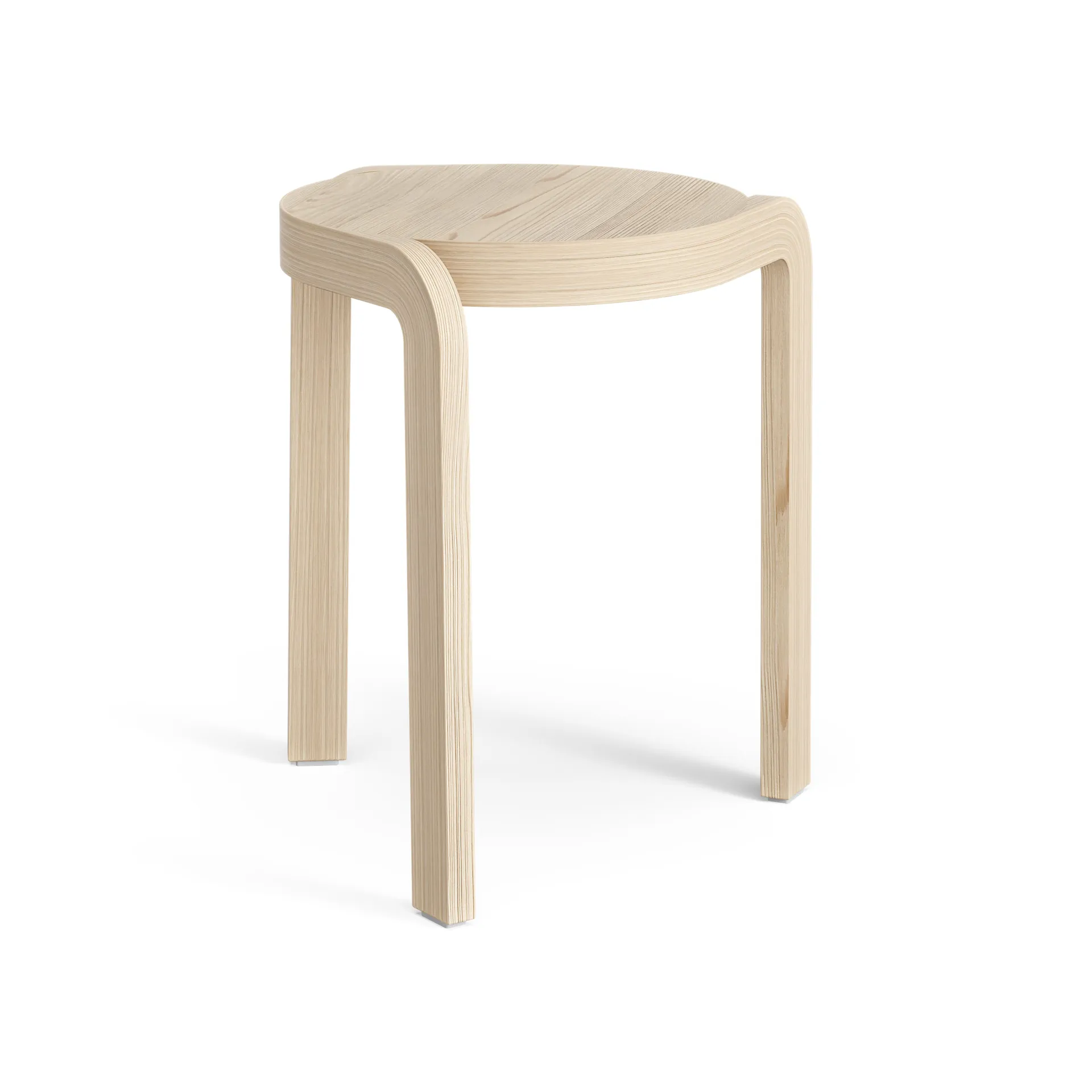 Spin rund pall H44 cm, Ask lackad, Ø32x44 cm Swedese