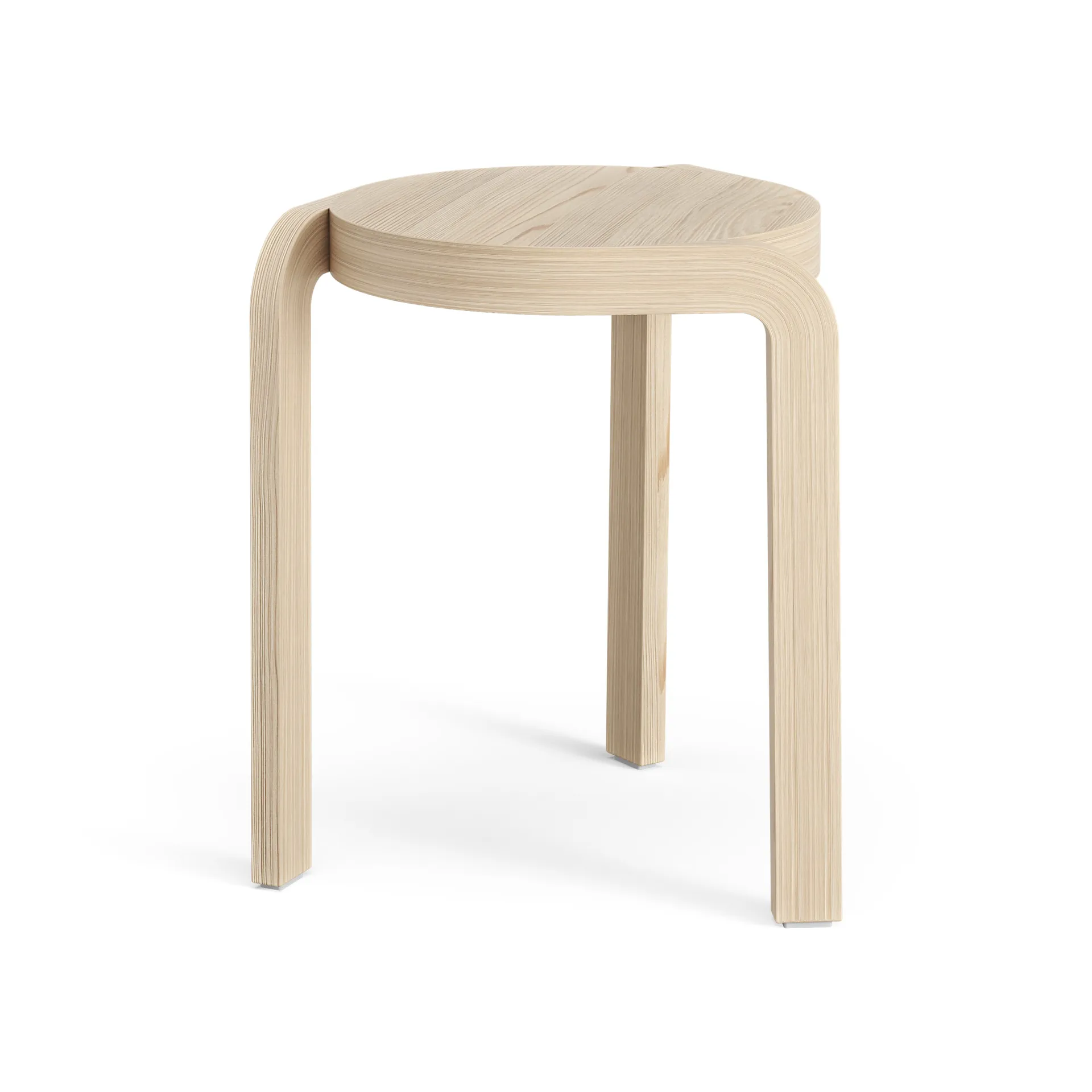 Spin rund pall H44 cm, Ask lackad, Ø32x44 cm Swedese