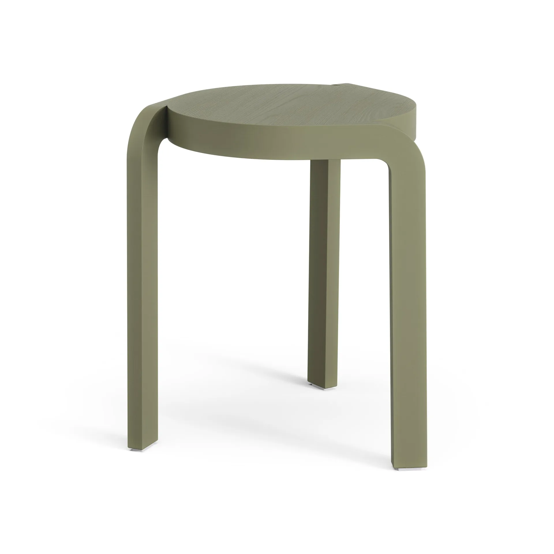Spin rund pall H44 cm, Ask-moss green, Ø32x44 cm Swedese