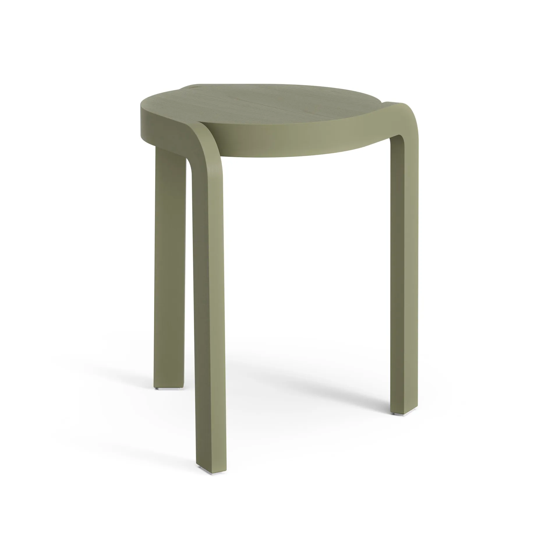 Spin rund pall H44 cm, Ask-moss green, Ø32x44 cm Swedese