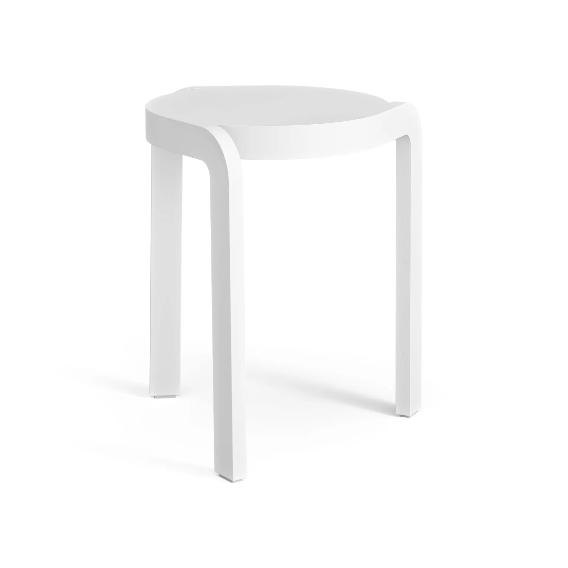 Spin rund pall H44 cm, Ask vitlaserad, Ø32x44 cm Swedese