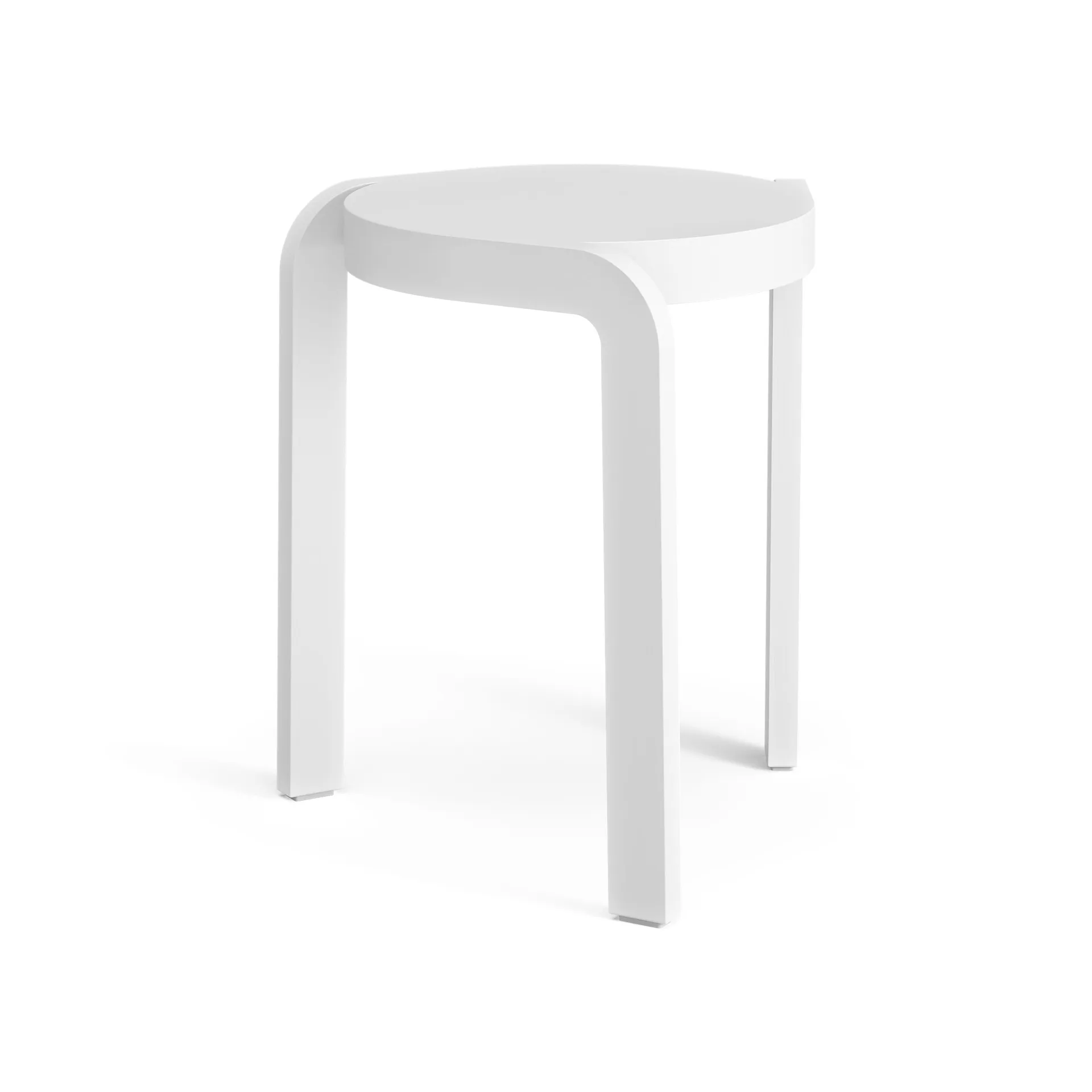 Spin rund pall H44 cm, Ask vitlaserad, Ø32x44 cm Swedese