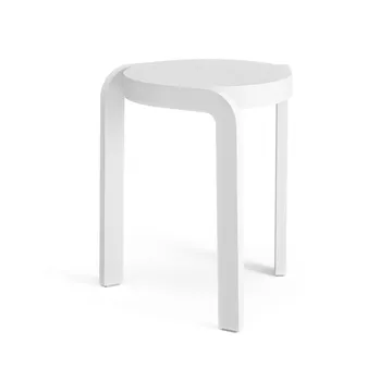 Spin rund pall H44 cm - Ask vitlaserad, Ø32x44 cm - Swedese