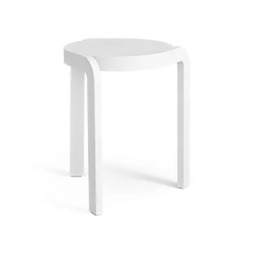 Spin rund pall H44 cm - Ask vitlaserad, Ø32x44 cm - Swedese