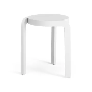 Spin rund pall H44 cm - Ask vitlaserad, Ø32x44 cm - Swedese
