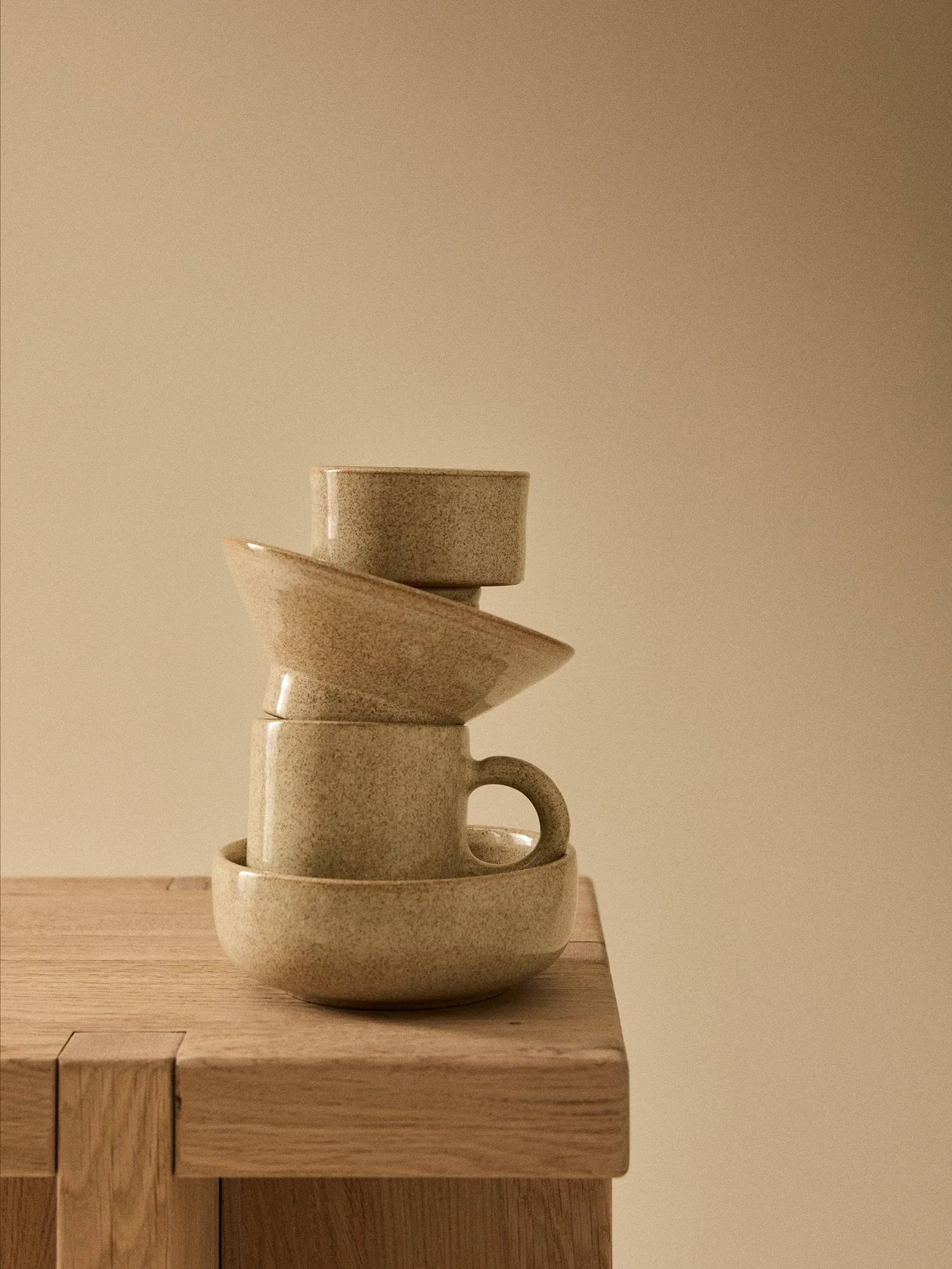 Elio skål, Beige speckled, Ø14x5 cm Tell Me More