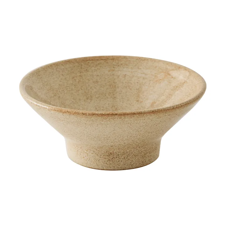 Elio skål på fot - Beige speckled, Ø14,5x6 cm - Tell Me More