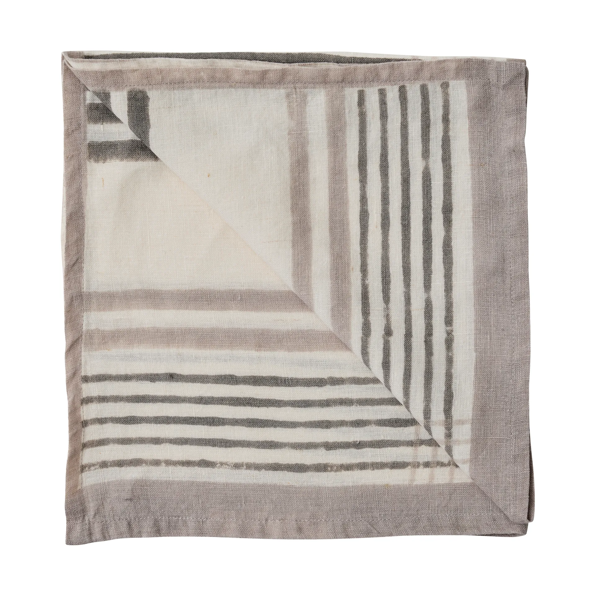 Ella servett 50x50 cm, Grey checkered Tell Me More