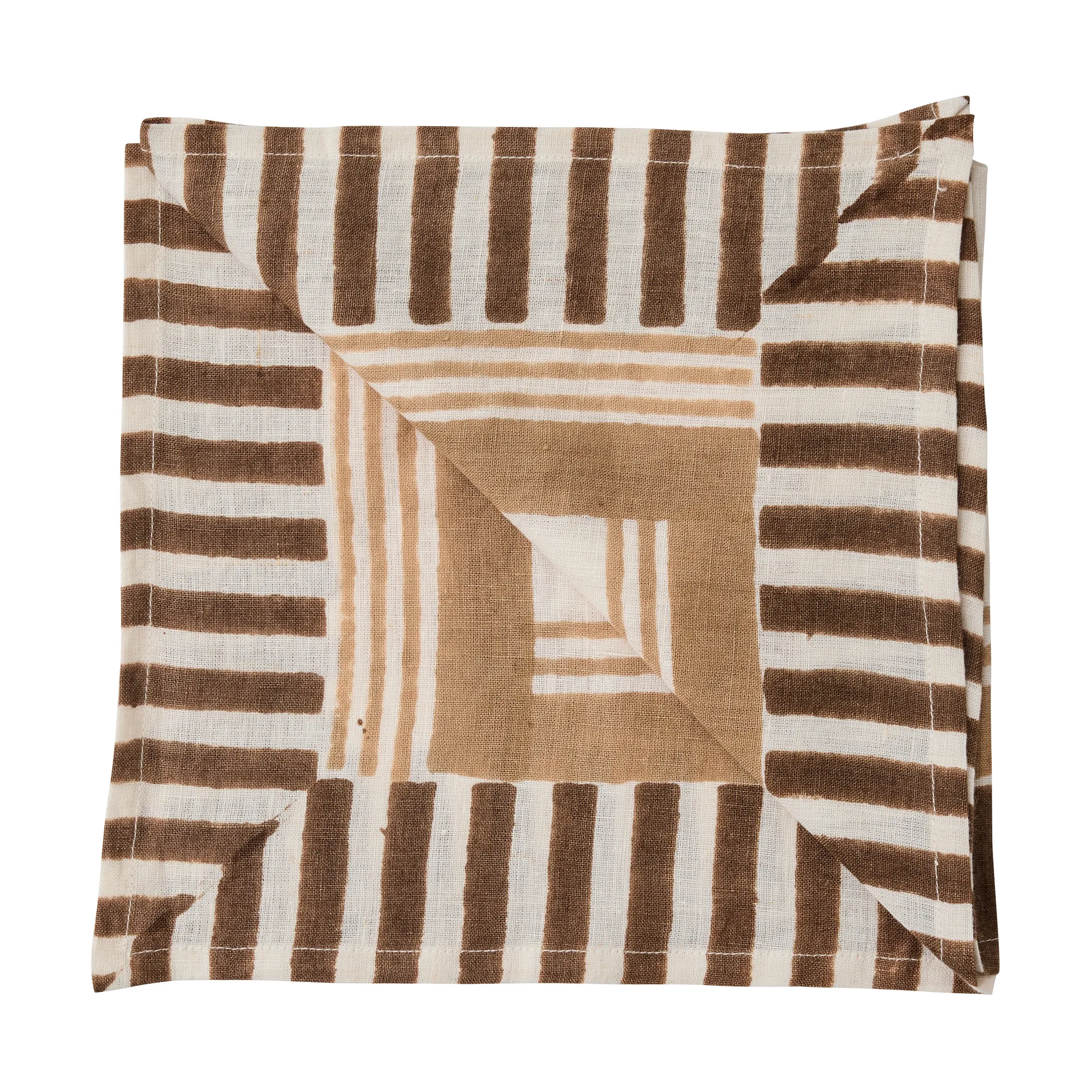Ella servett 50x50 cm, Hazelnut checkered Tell Me More