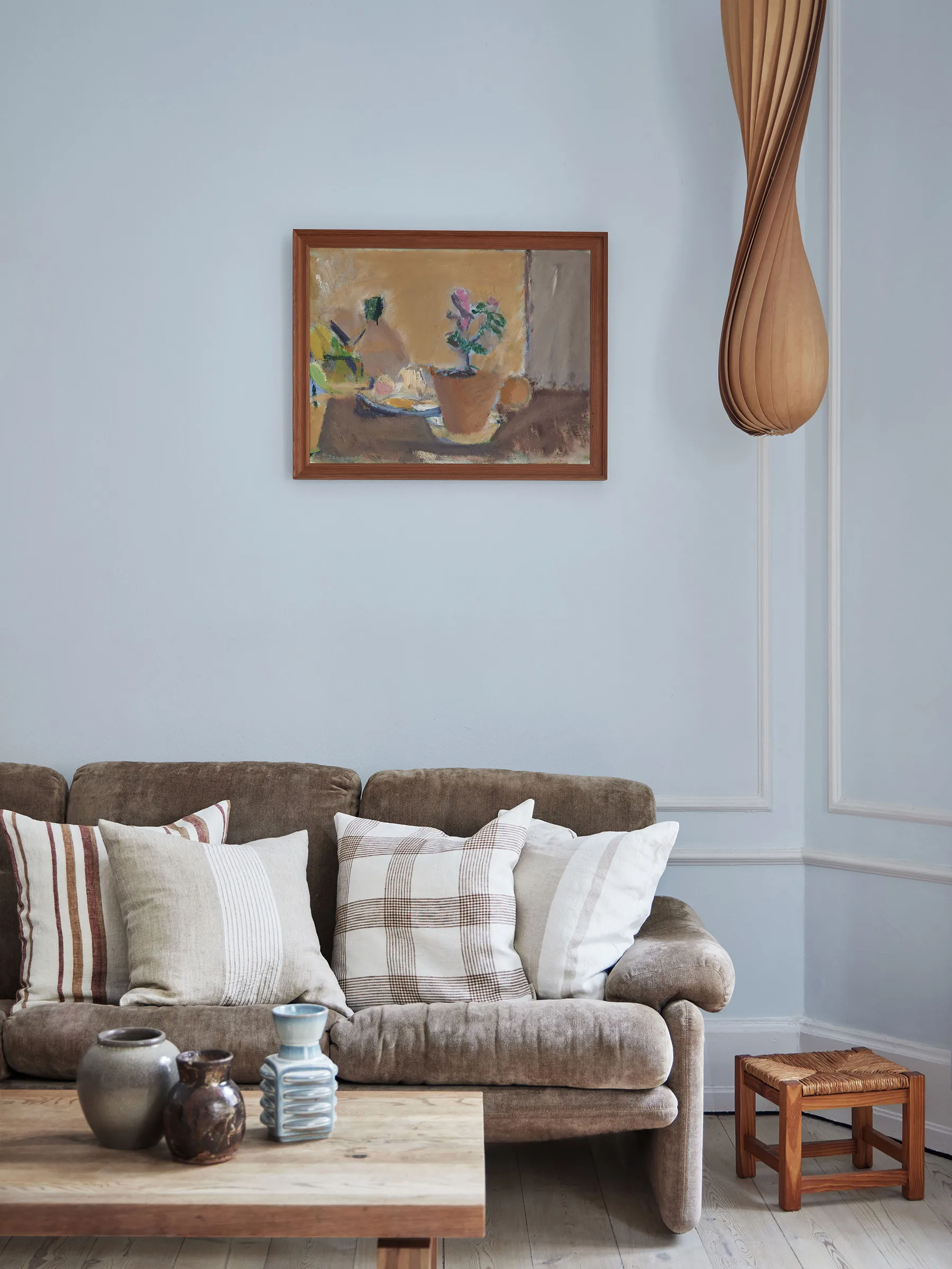 Jules kuddfodral, Natural stripe, 50x50 cm Tell Me More