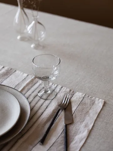 Noah linneservett 50x50 cm - Beige stripe - Tell Me More