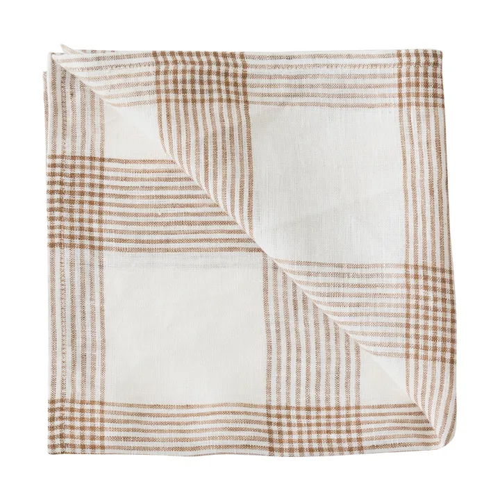 Odette tygservett - Brown, 45x45 cm - Tell Me More