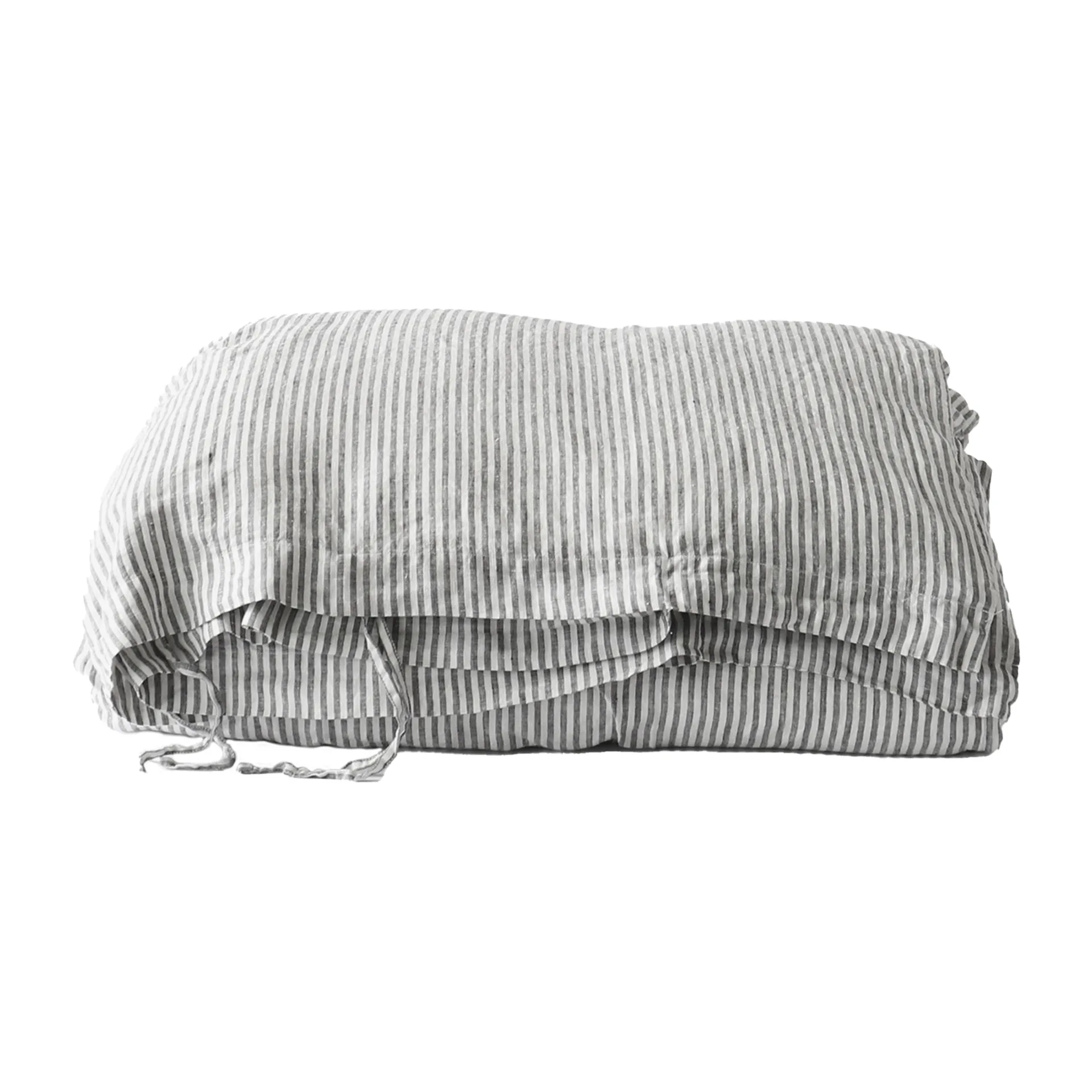 Påslakan linne 150x200 cm, Grey/white Tell Me More