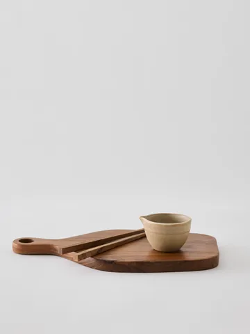 Teak serveringsbräda - 17,5x30 cm - Tell Me More