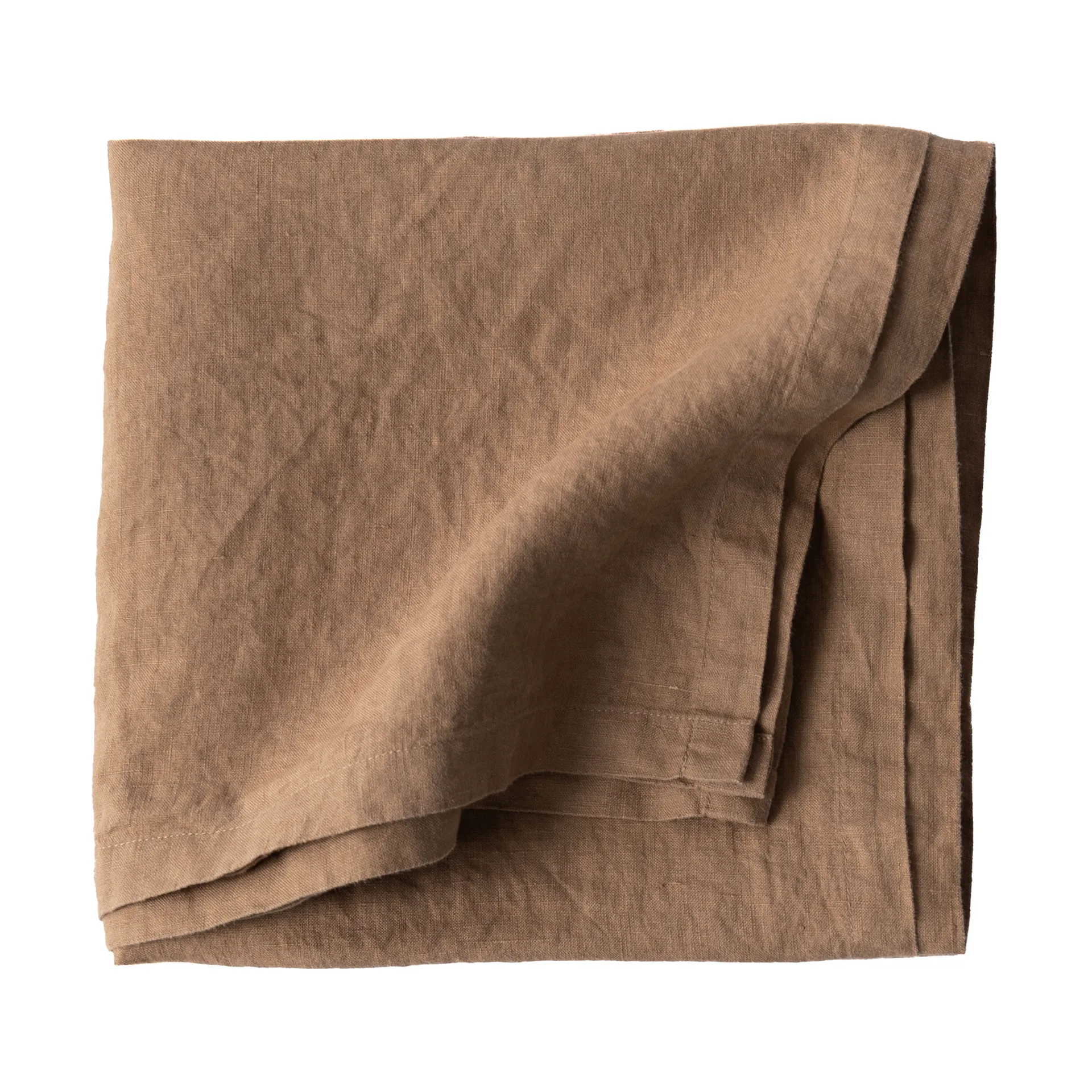 Tell Me More linneduk 145x145 cm, Hazelnut Tell Me More