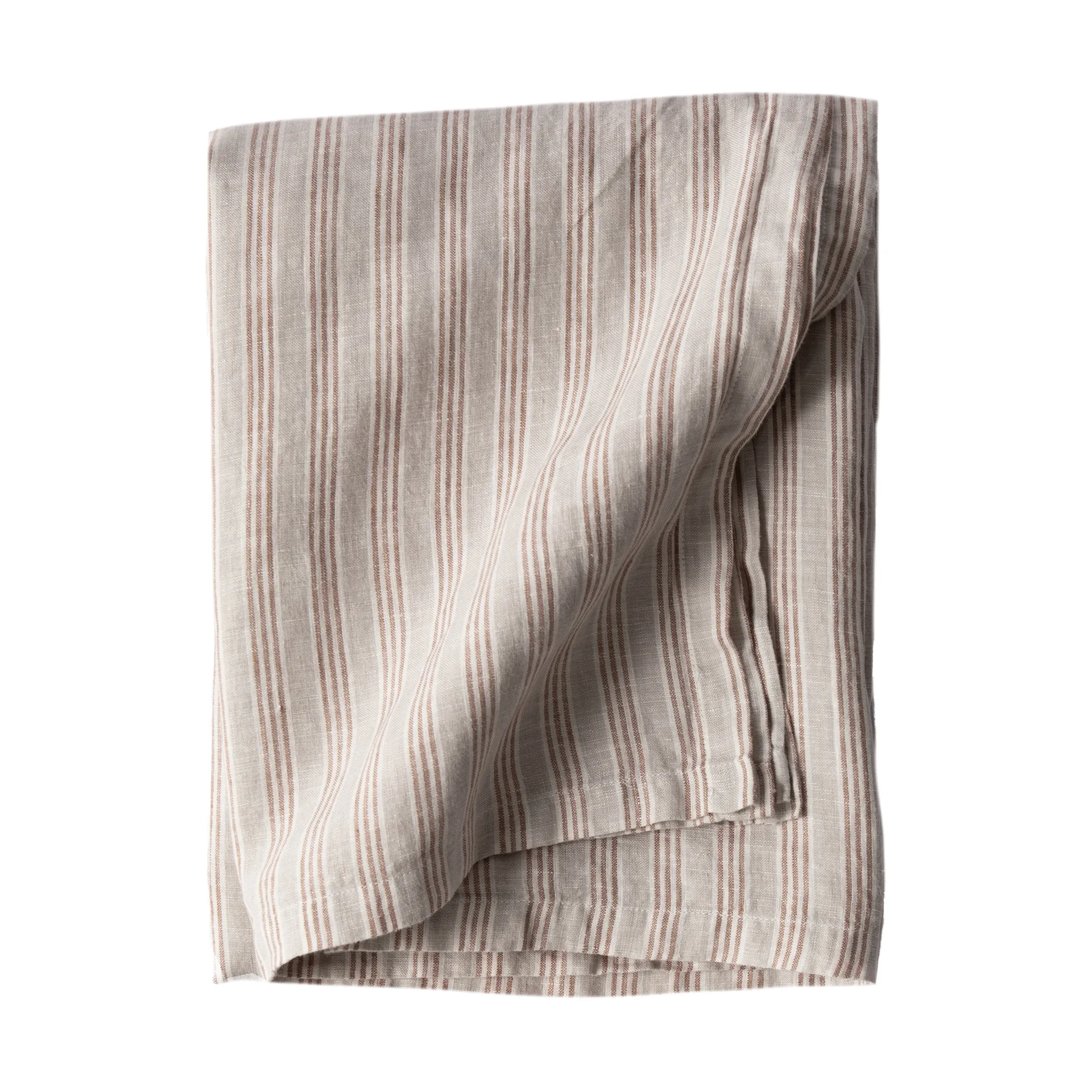 Tell Me More linneduk 145x270 cm, Hazelnut stripe Tell Me More