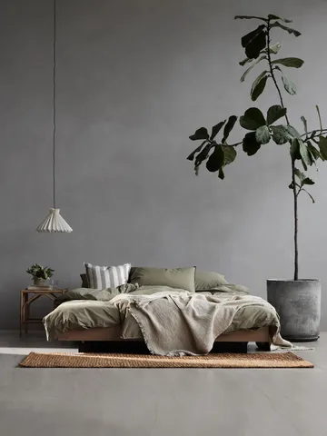 Tell Me More påslakan bomull - Olive, 150x200 cm - Tell Me More
