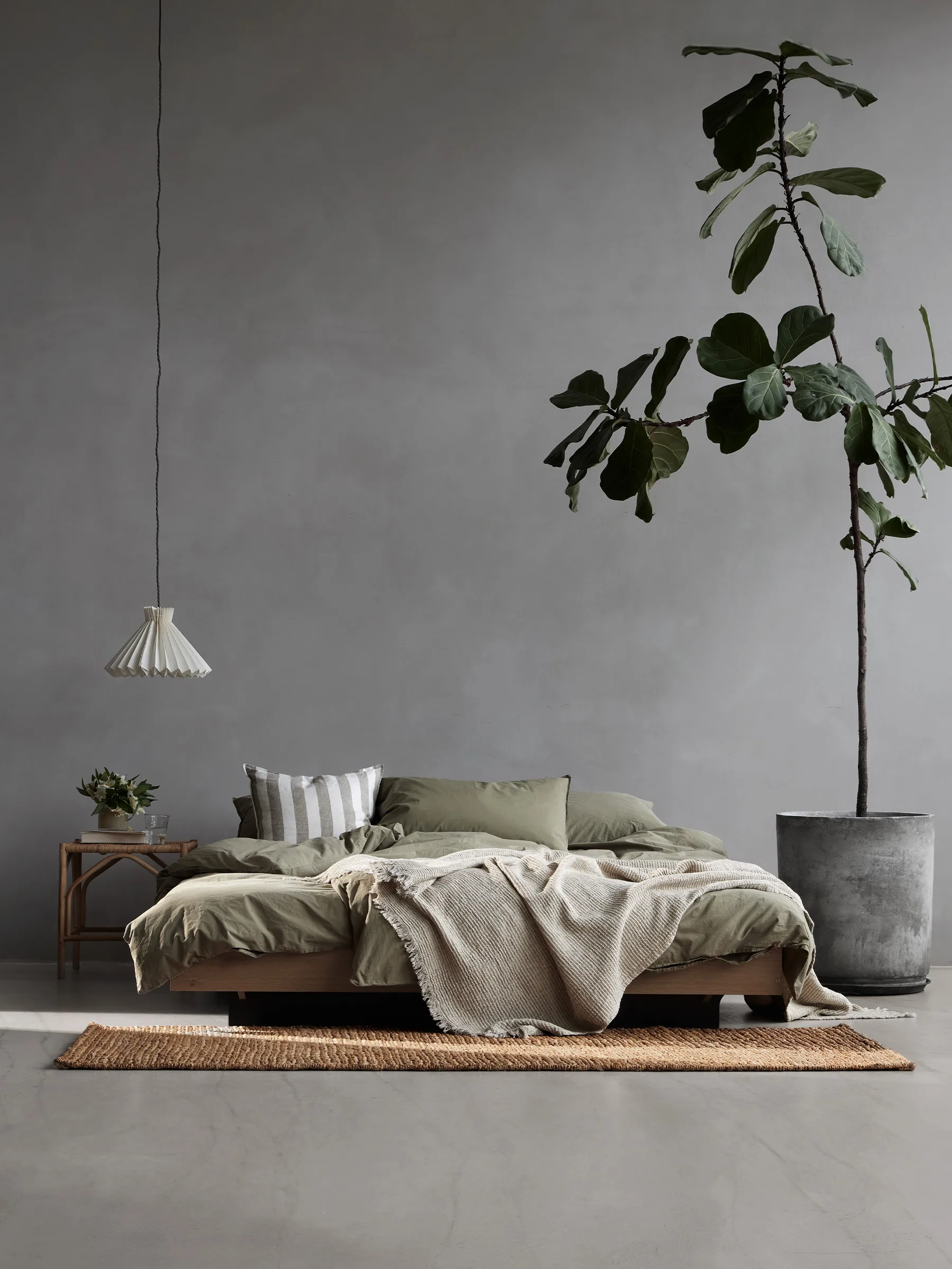 Tell Me More påslakan bomull, Olive, 200x200 cm Tell Me More