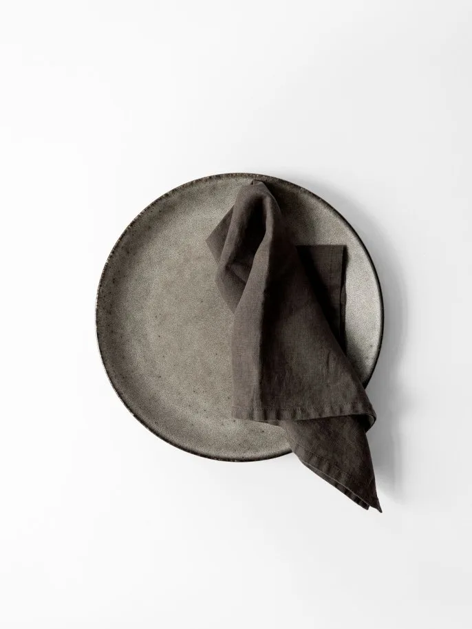 Washed linen tygservett 45x45 cm - Taupe - Tell Me More