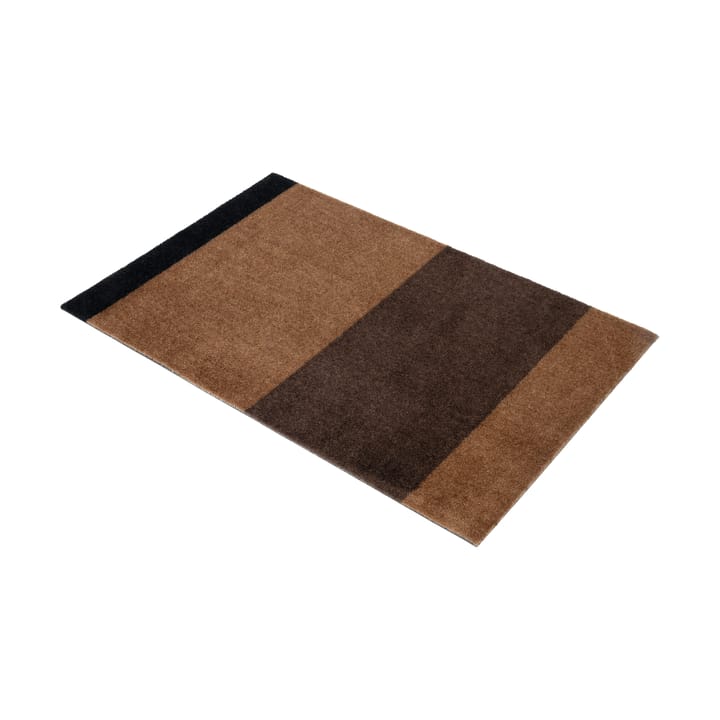 Stripes by tica, horisontell, dörrmatta - Cognac-dark brown-black, 60x90 cm - tica copenhagen