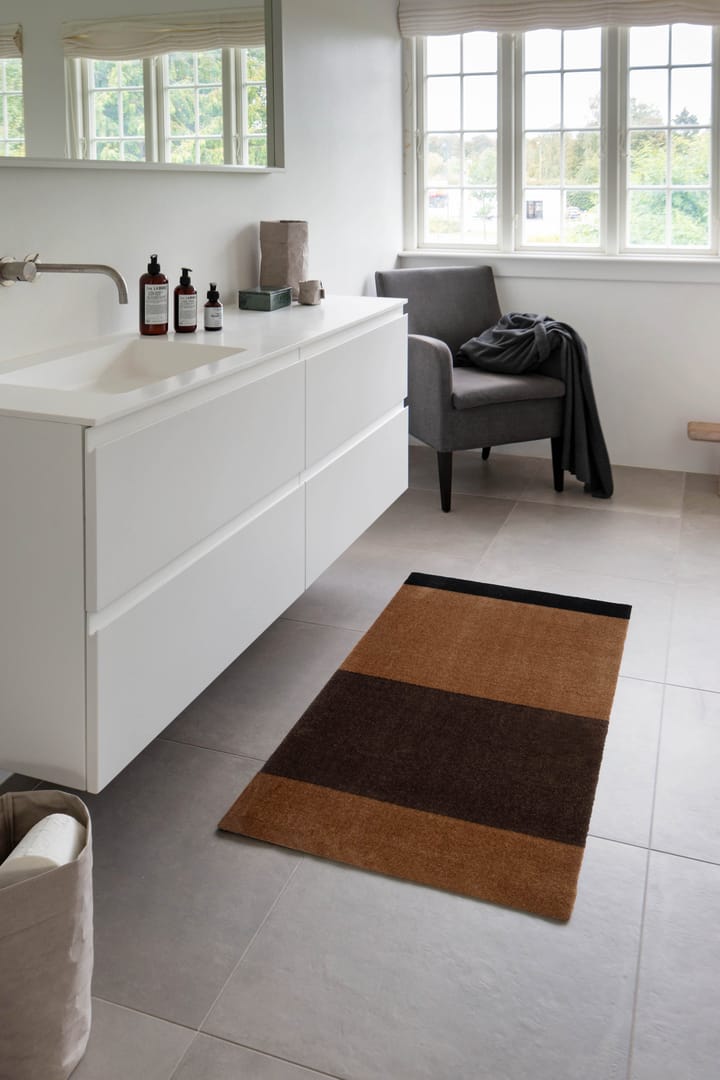Stripes by tica, horisontell, gångmatta, Cognac-dark brown-black, 67x120 cm tica copenhagen
