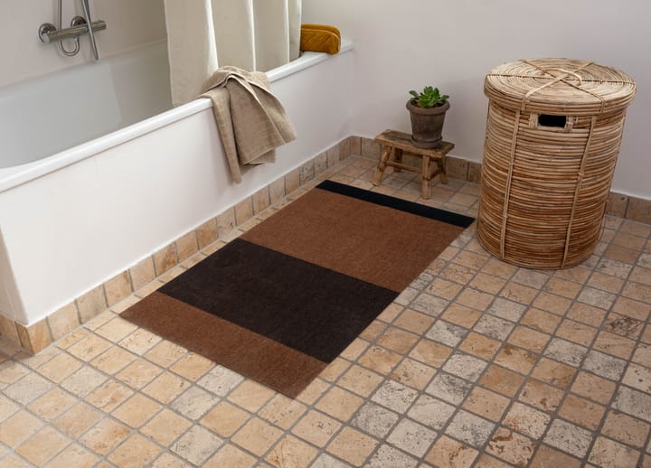 Stripes by tica, horisontell, gångmatta, Cognac-dark brown-black, 67x120 cm tica copenhagen