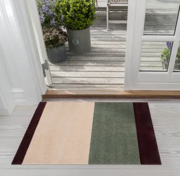 Stripes dörrmatta - Green-ivory-bordeaux, 60x90 cm - tica copenhagen