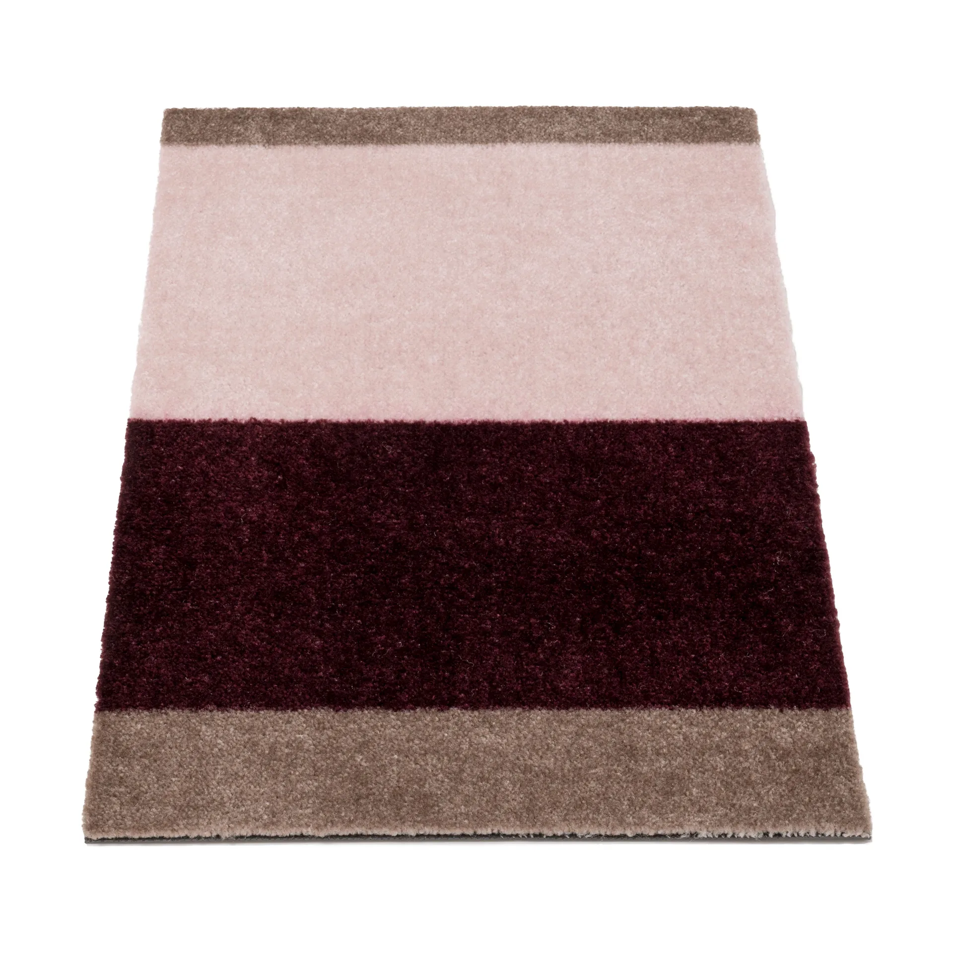 Stripes dörrmatta horisontell, Bordeaux-rose-sand, 40x60 cm tica copenhagen