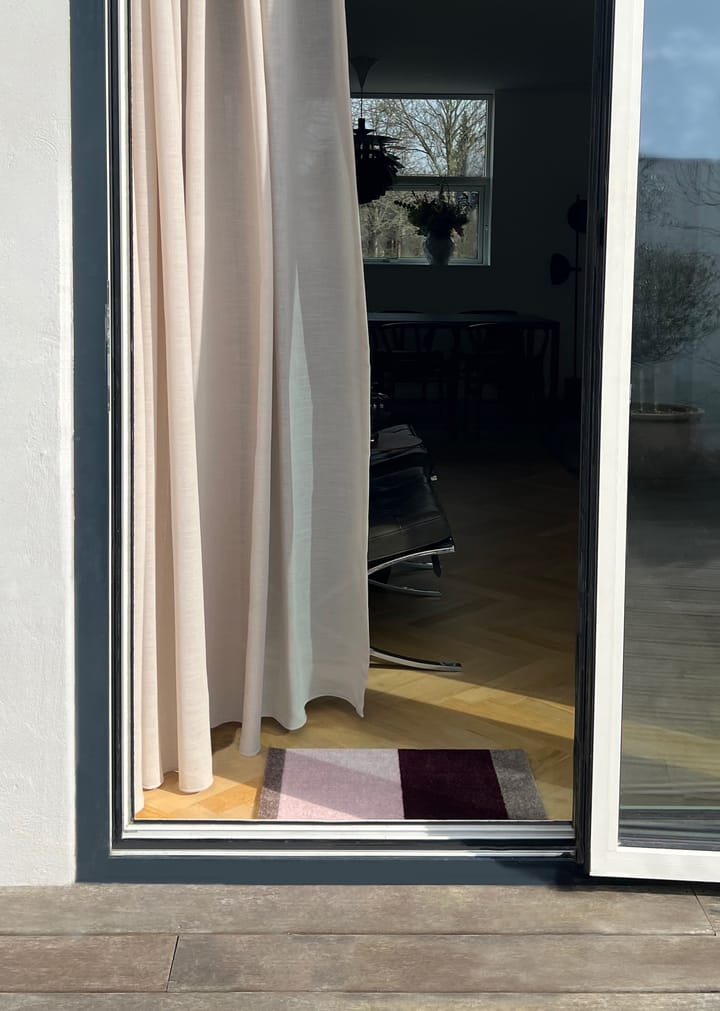 Stripes dörrmatta horisontell, Bordeaux-rose-sand, 40x60 cm tica copenhagen