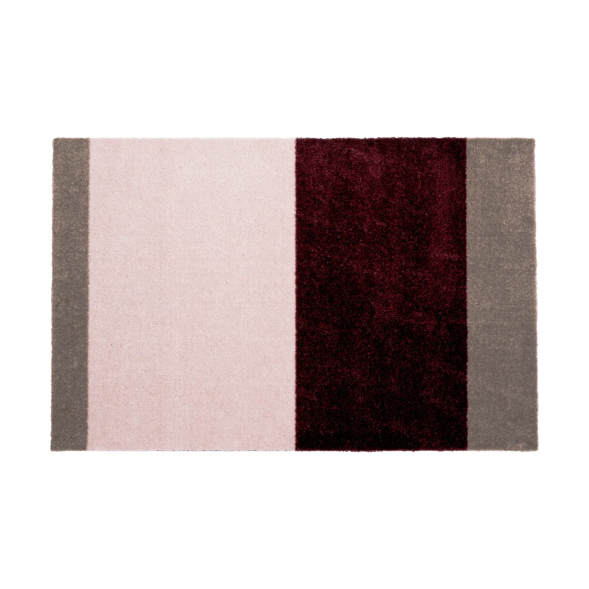 Stripes dörrmatta horisontell, Bordeaux-rose-sand, 60x90 cm tica copenhagen