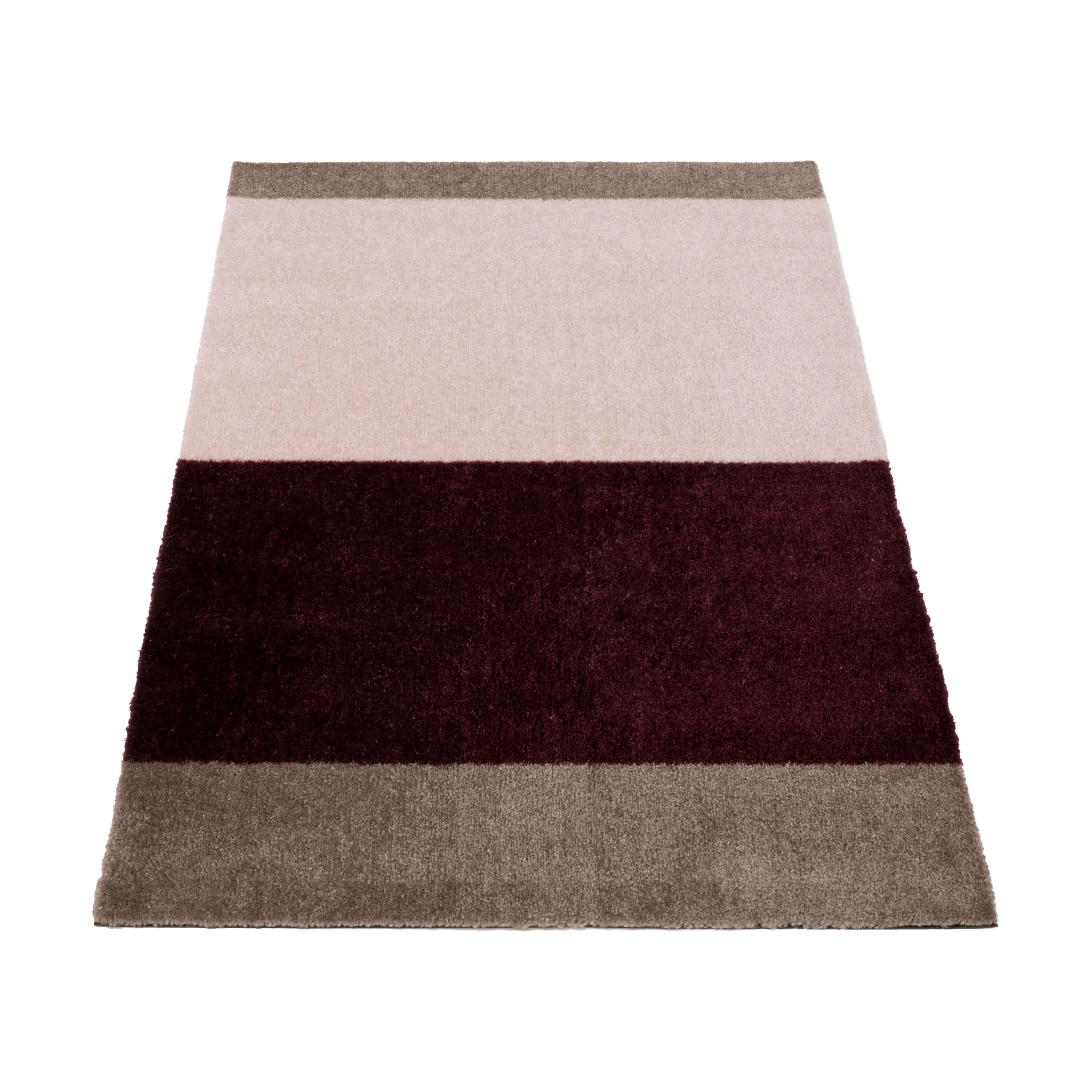 Stripes dörrmatta horisontell, Bordeaux-rose-sand, 60x90 cm tica copenhagen