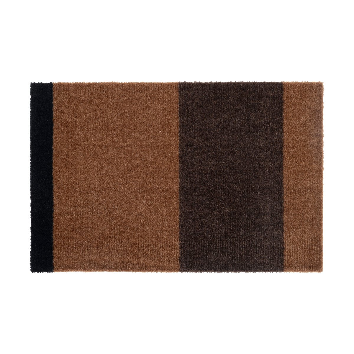 tica copenhagen Stripes dörrmatta horisontell Cognac-dark brown-black, 40x60 cm