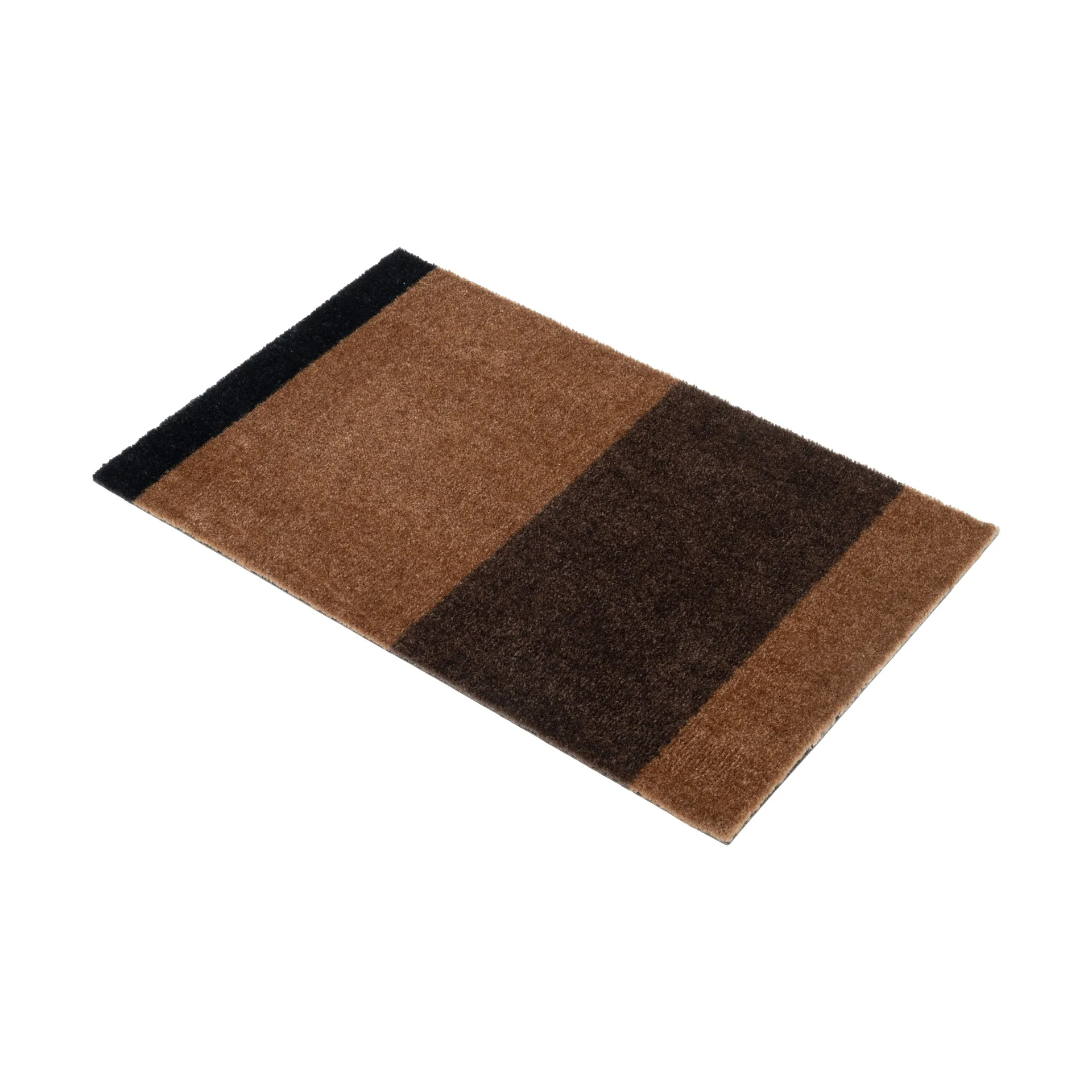 Stripes dörrmatta horisontell, Cognac-dark brown-black, 40x60 cm tica copenhagen