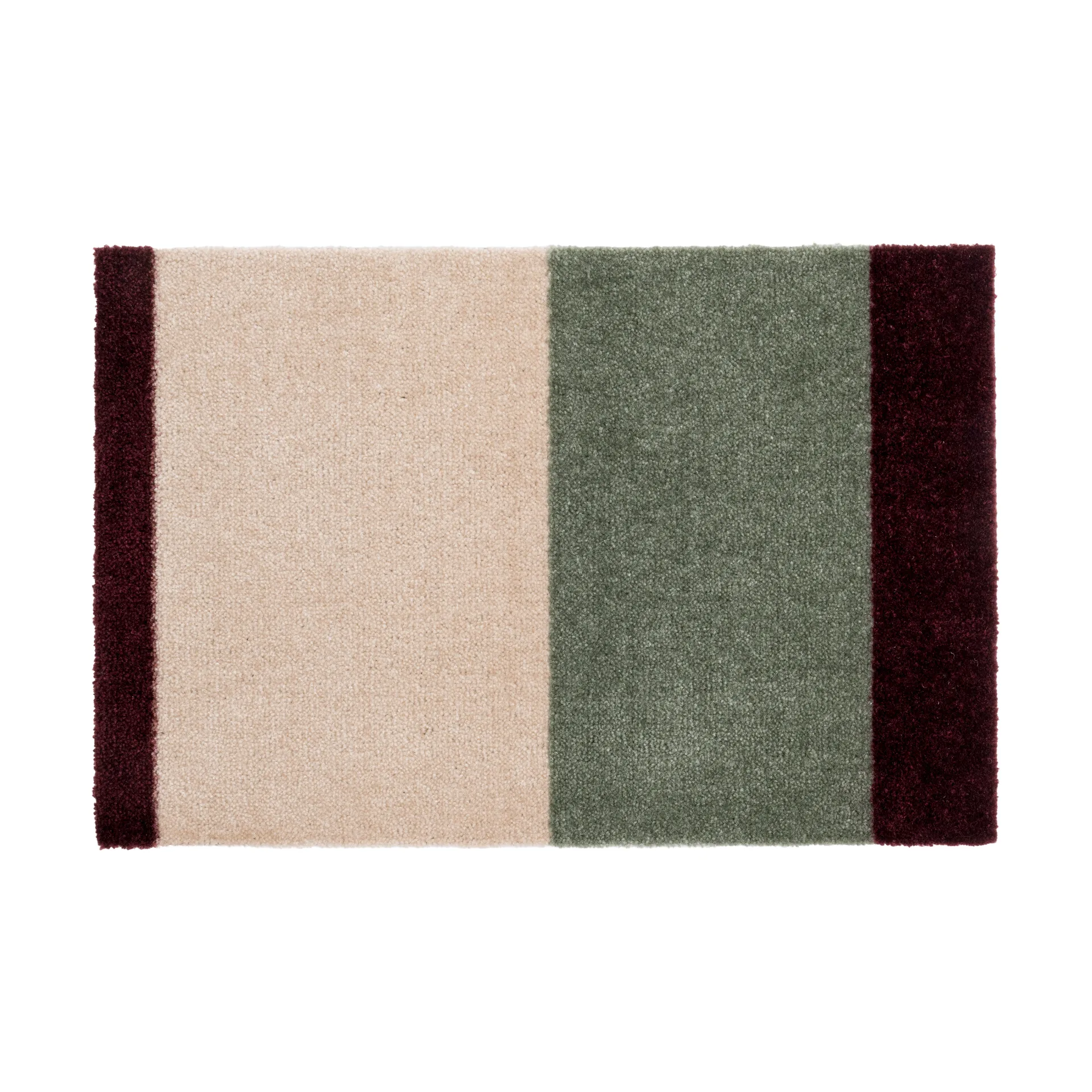 Stripes dörrmatta horisontell, Green-ivory-bordeaux, 40x60 cm tica copenhagen