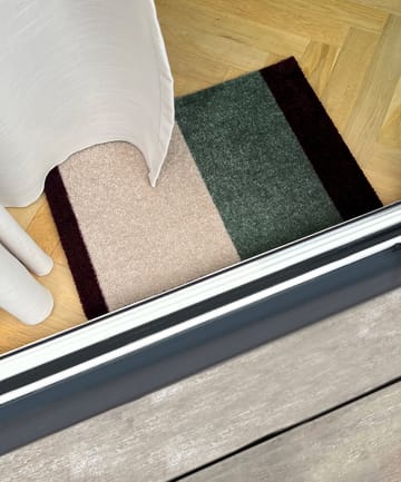Stripes dörrmatta horisontell - Green-ivory-bordeaux, 40x60 cm - tica copenhagen