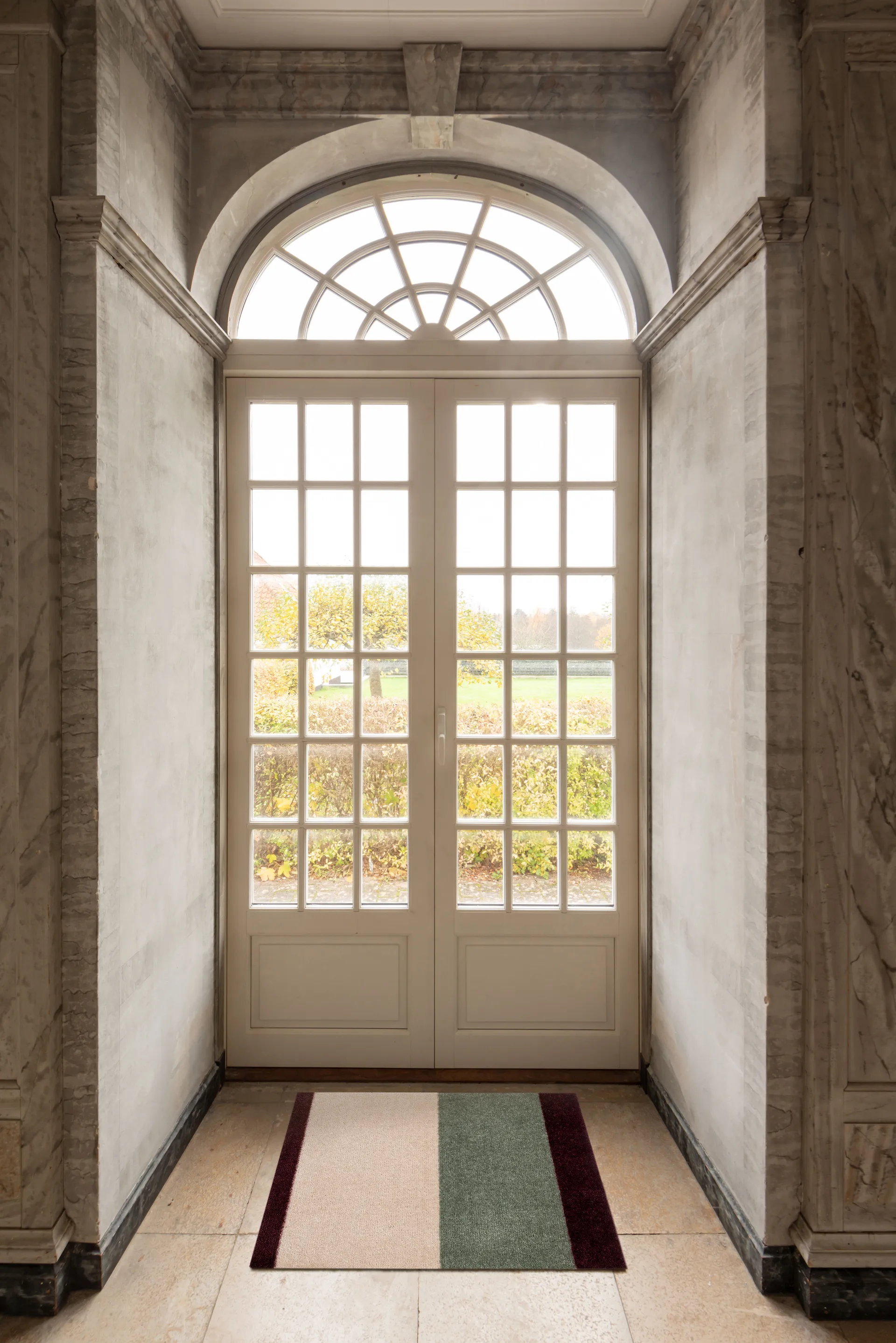 Stripes dörrmatta horisontell, Green-ivory-bordeaux, 60x90 cm tica copenhagen