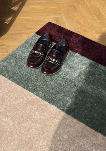 Stripes dörrmatta horisontell - Green-ivory-bordeaux, 60x90 cm - tica copenhagen