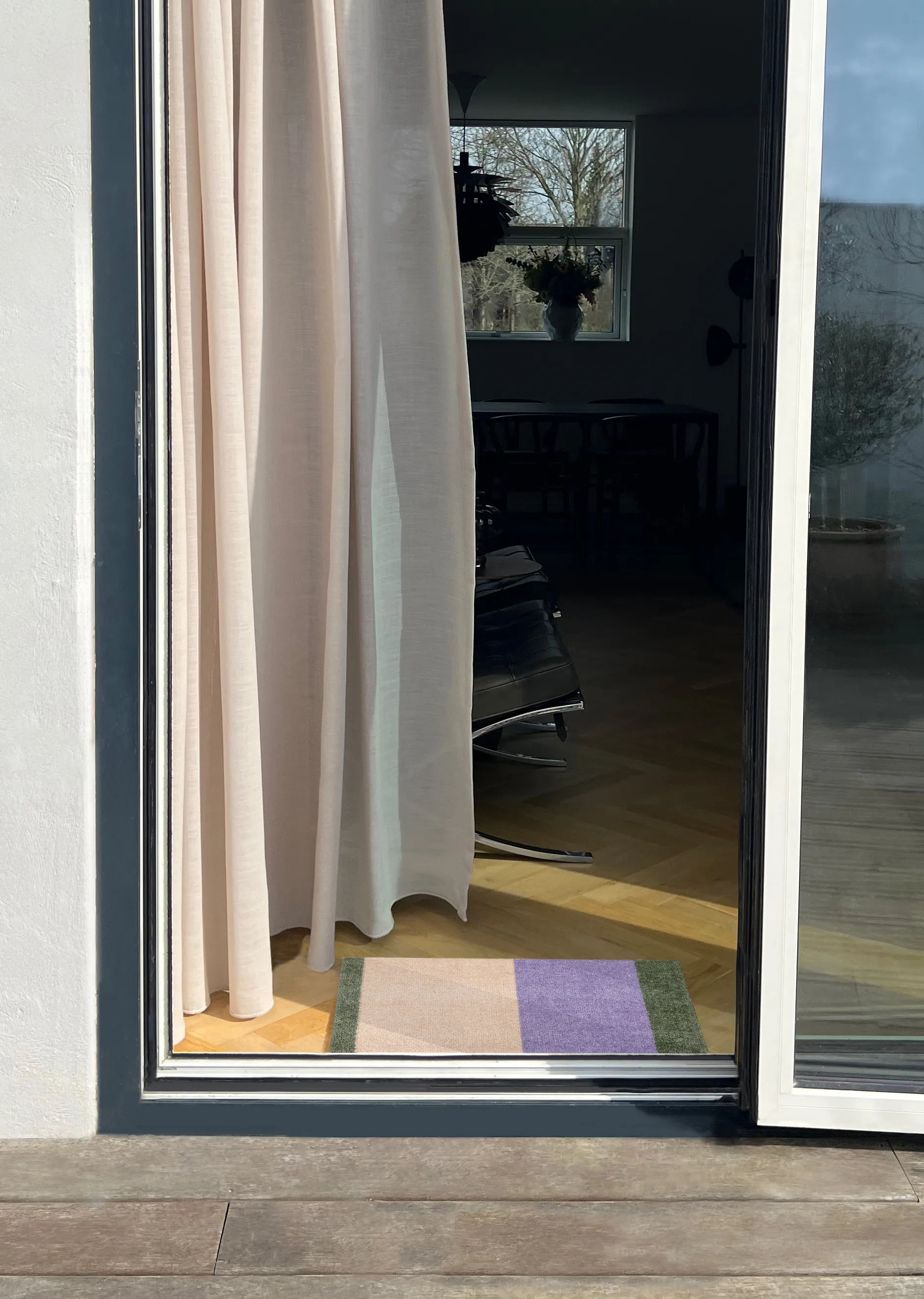 Stripes dörrmatta horisontell, Lilac-ivory-green, 40x60 cm tica copenhagen