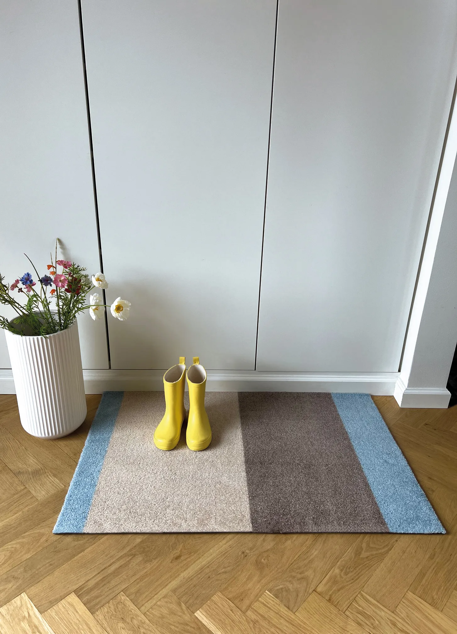Stripes dörrmatta, Ivory-sand-blue, 60x90 cm tica copenhagen